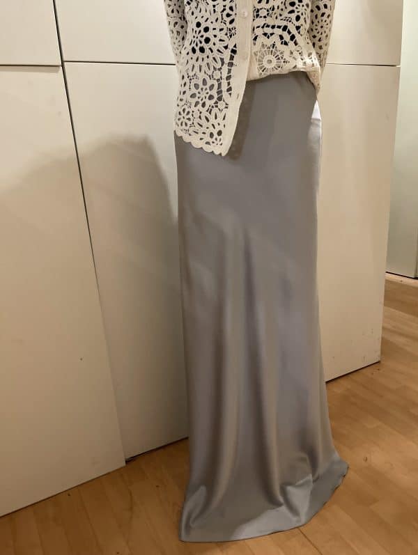 jupe an satin , jupe longue , jupe satiné grande taille
