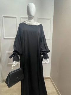 ensemble grande taille tall sous abaya et kimono blanc