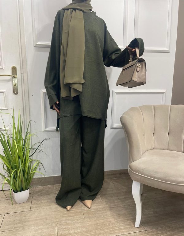 Ensemble pantalon lin grande taille tall