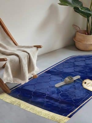 Tapis de prière personnalisé Bleu