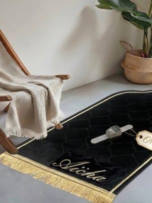 Tapis de prière personnalisé Noir