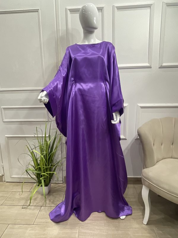 abaya mauve tall grande taille robe longue
