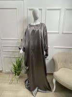abaya mauve tall grande taille robe longue