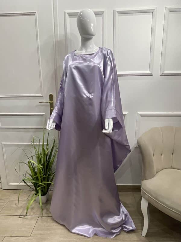 abaya mauve tall grande taille robe longue