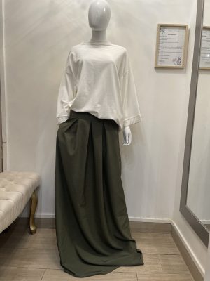 Jupe Longue Grande Taille – Taille Ajustable pour Femmes jusqu'à 1m90 - Kaki