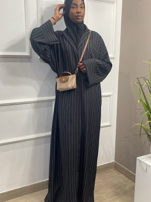Robe Chemise à Rayures grande taille Tall – Finition Premium, Boutons Invisible