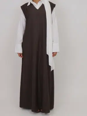 Confection Élégance Grande Taille : Ensemble 2 pièces Robe Chemise Longue & Robe Sans Manche – Tall jusqu’à 1m90