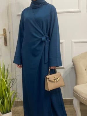 Tall - Abaya Tall jusqu'à 1m90 , abaya portefeuille grande taille tall - vert kaki