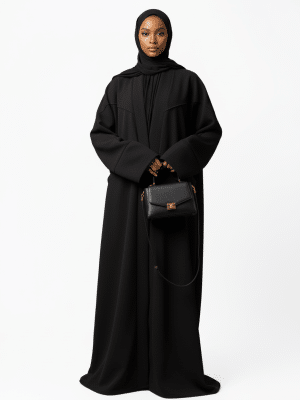 Manteau tall Amara grande taille Élégance Couture Mastour pour Femmes Grandes (jusqu’à 1m90) - noir