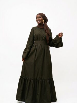 Confection Robe Ezalia longue coton 100% - Beige