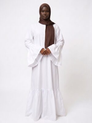 Confection Robe Ezalia longue coton - Blanc