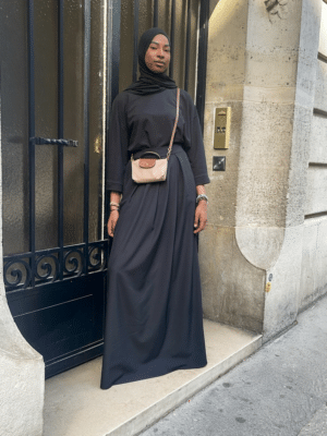 Jupe Longue évasée Tall – Taille Ajustable pour Femmes jusqu'à 1m90 - Noir