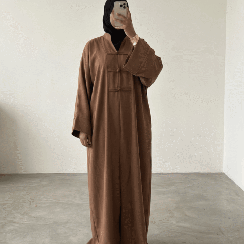 Abaya tall lyrelle Fermoirs Brandebourg — 1m80 Coupe Ample & Fluide