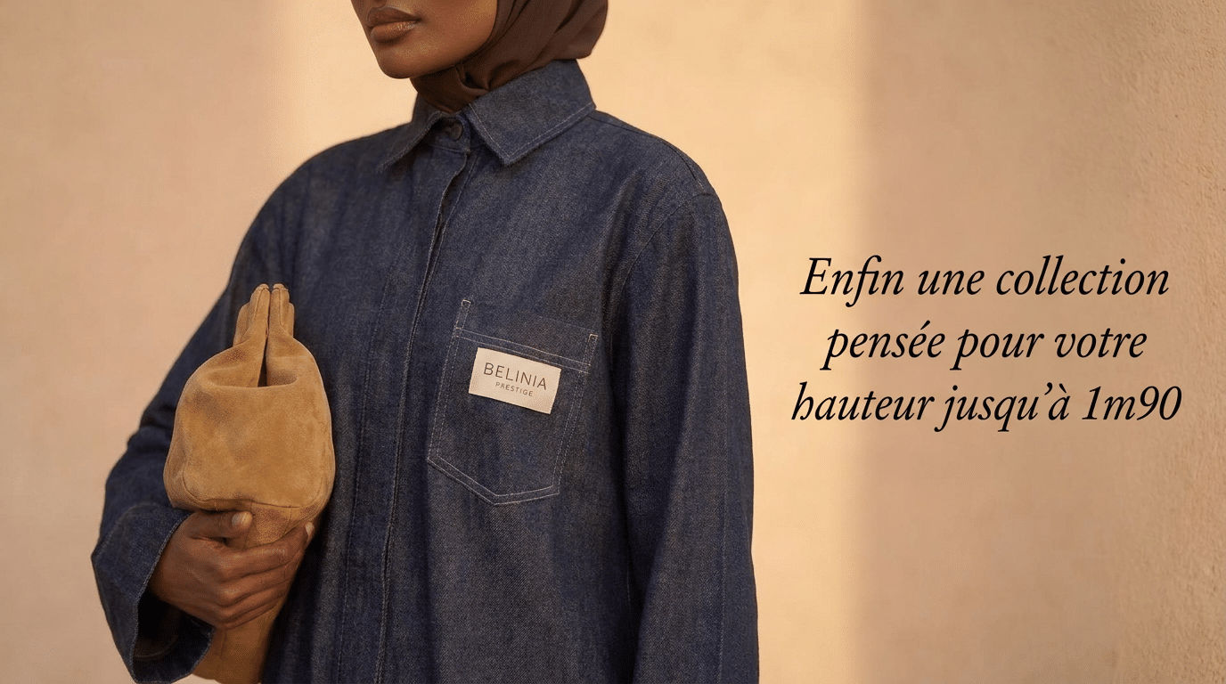 longue veste en jean Kimono long grande taille pour femme jusqu’à 1m90. Tissu effet lin respirant, coupe structurée, poches pratiques. Se porte avec jupe, robe, pantalon